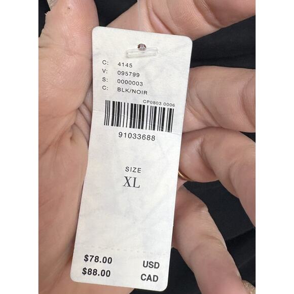 Anthropologie Black Ruched Halter Mini Dress Women’s XL NWT - Picture 3 of 5